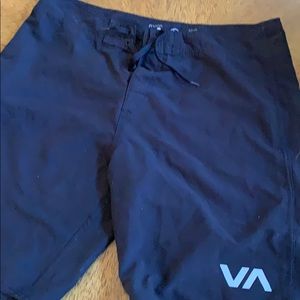 RVCA swim trunks black  size 34